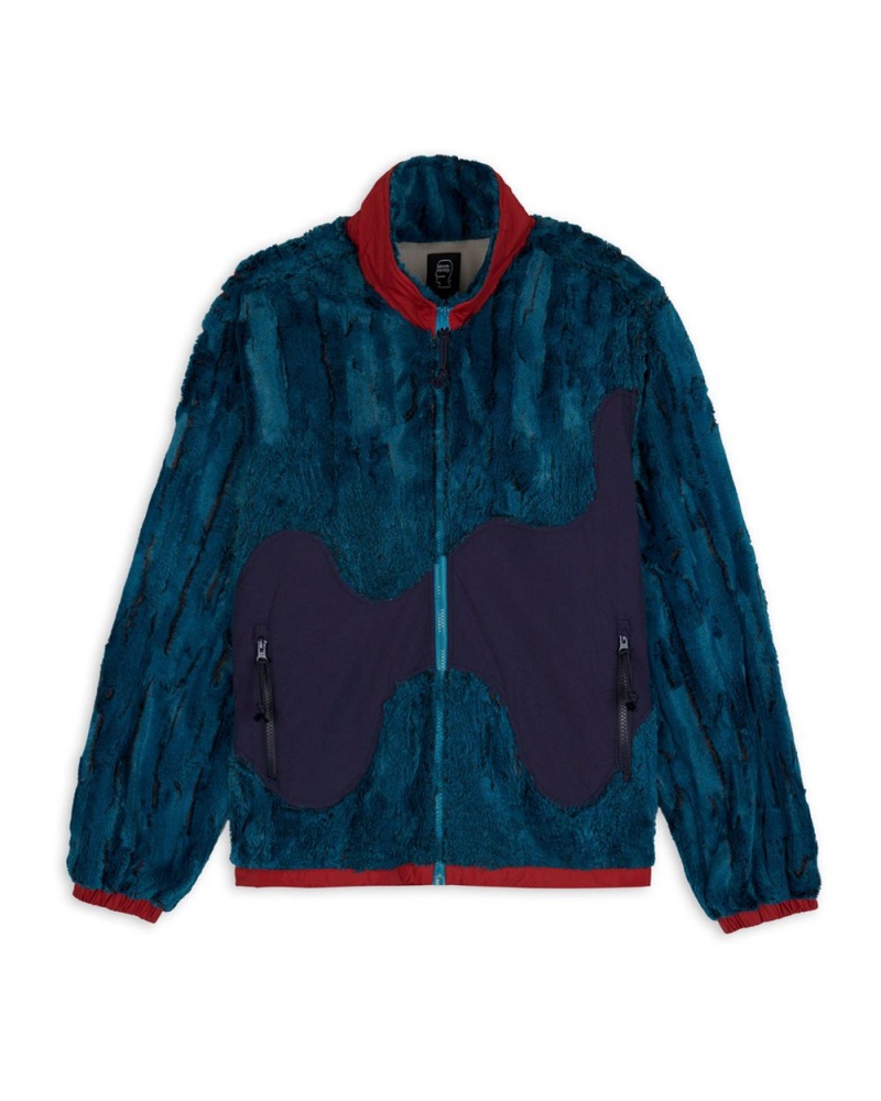 Green Brain Dead Organic Paneled Fur Jacket | USA BDRO21548