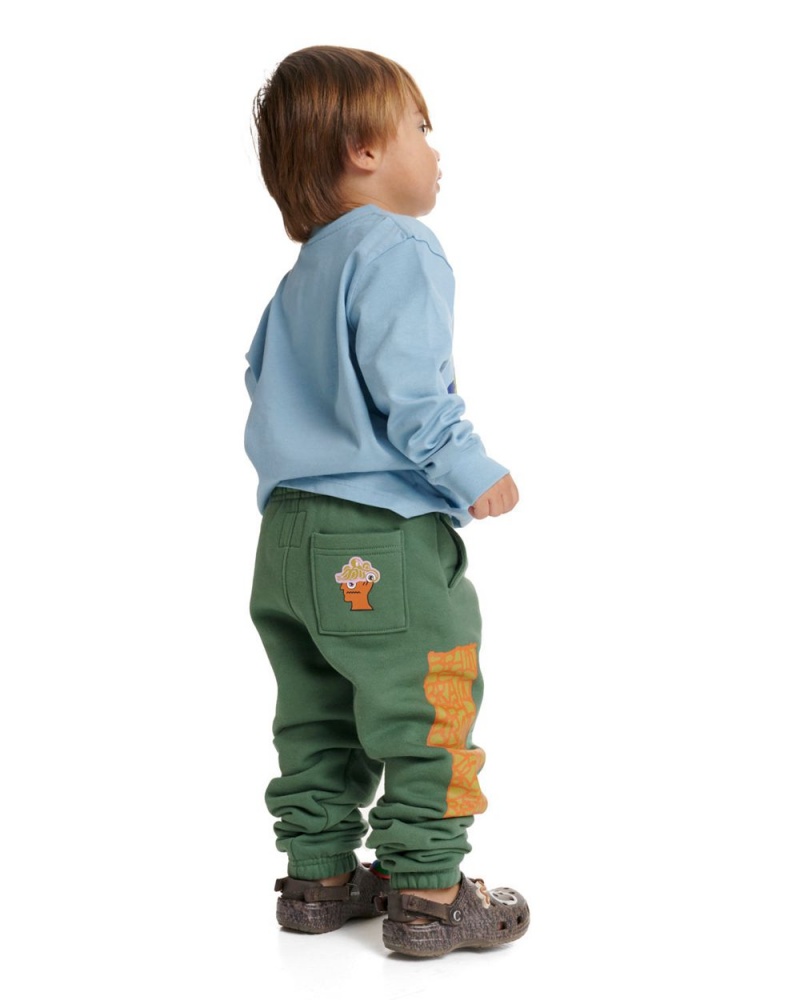 Green Brain Dead Overcast Kids Sweatpant | USA RCHF21849