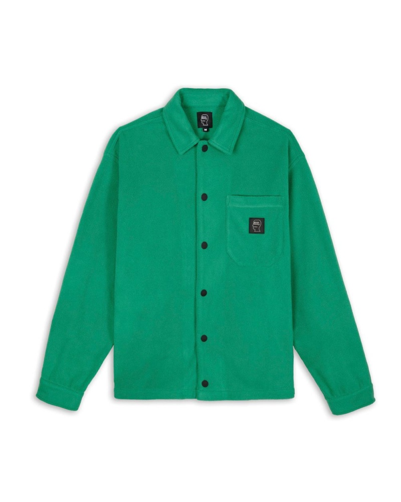 Green Brain Dead Polar Fleece Climber Shirt | USA DUHK54870