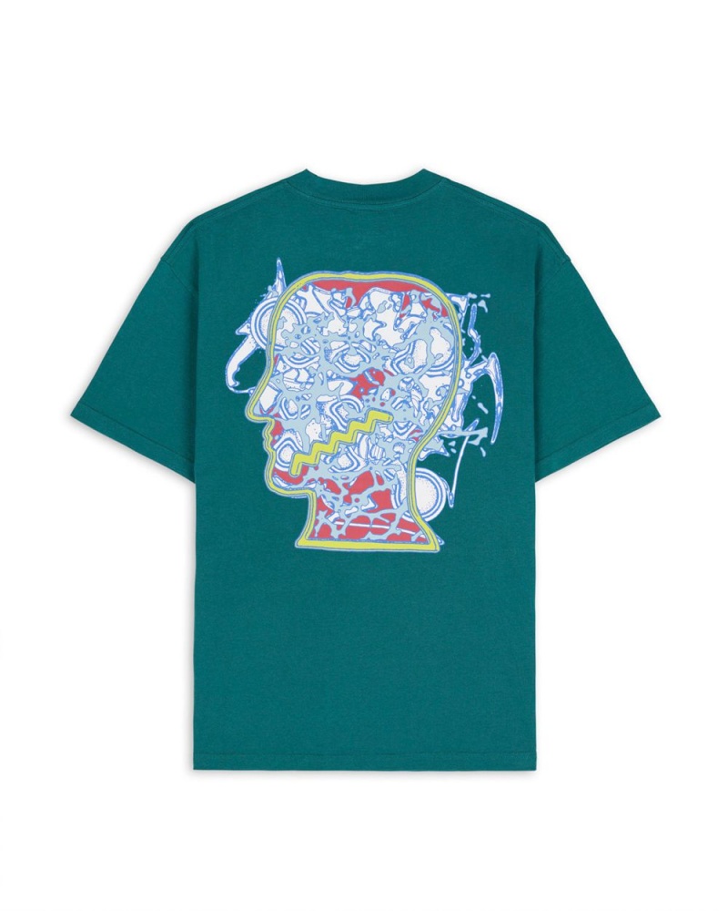 Green Brain Dead Psychosis T-Shirt | USA XWVL23196