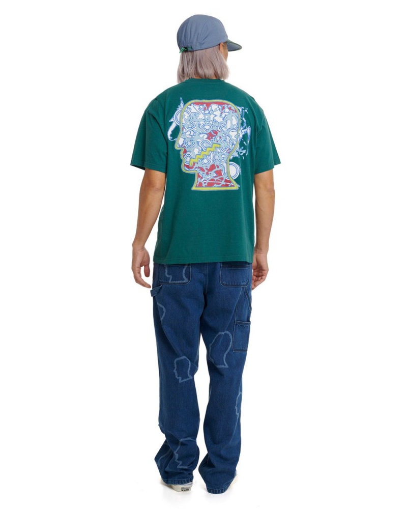 Green Brain Dead Psychosis T-Shirt | USA XWVL23196