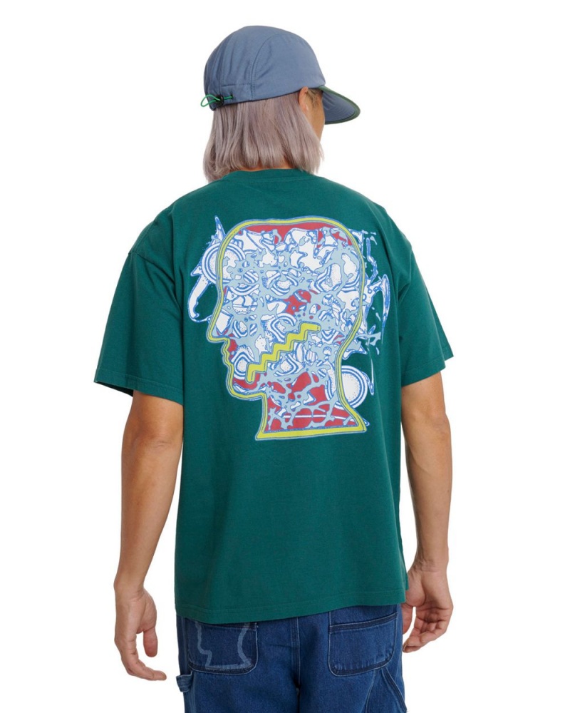 Green Brain Dead Psychosis T-Shirt | USA XWVL23196