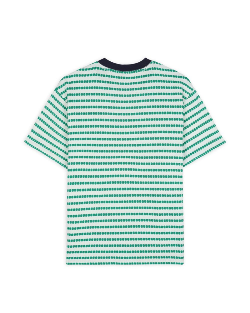 Green Brain Dead Raised Dot Striped T-Shirt | USA AUBL98607