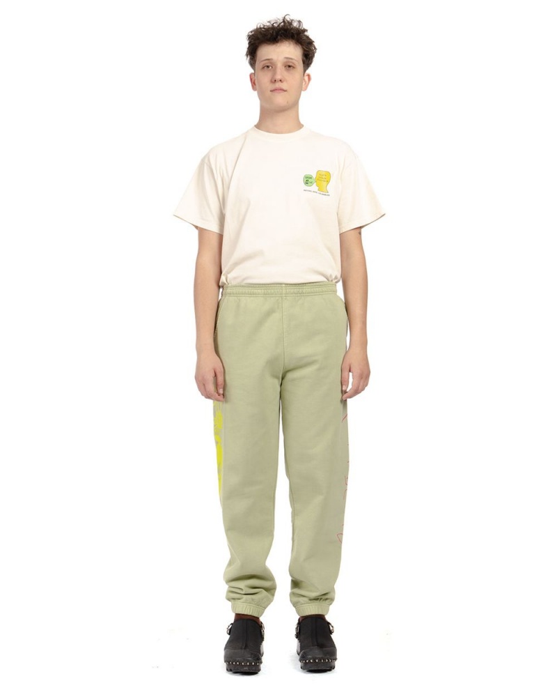 Green Brain Dead Seeing Double Sweat Pant | USA ZANR18394