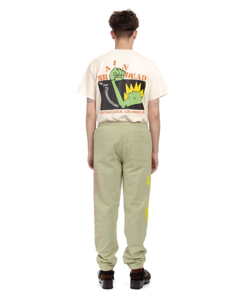 Green Brain Dead Seeing Double Sweat Pant | USA ZANR18394