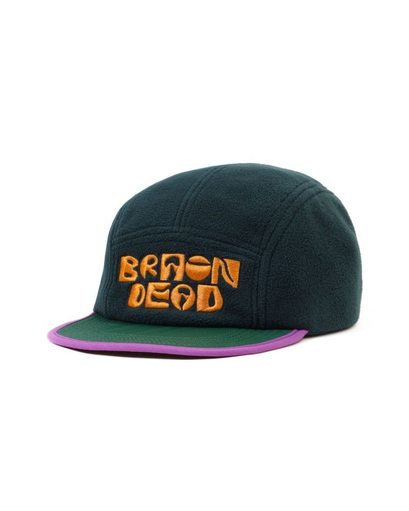 Green Brain Dead Shroomin Polar Fleece Camp Hat | USA USBA10978