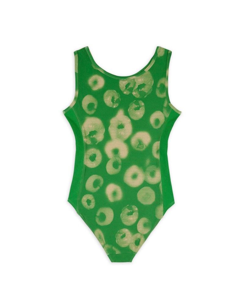 Green Brain Dead Sponge Dye Bodysuit | USA EQPB72906