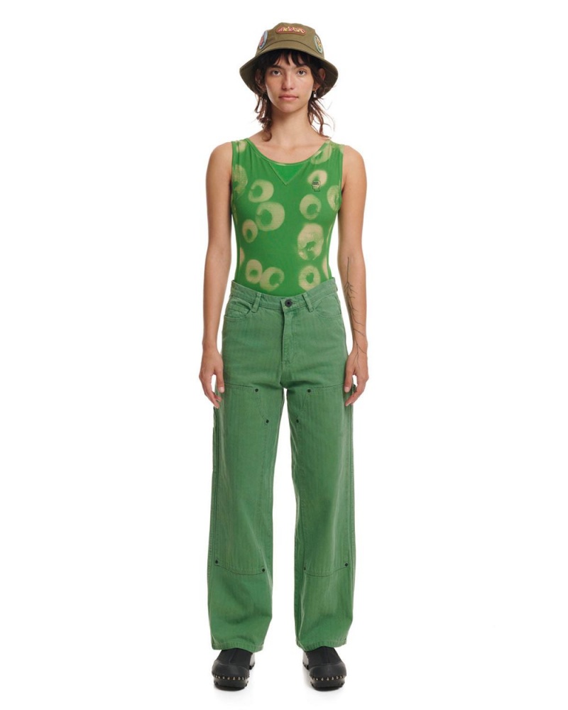 Green Brain Dead Sponge Dye Bodysuit | USA EQPB72906