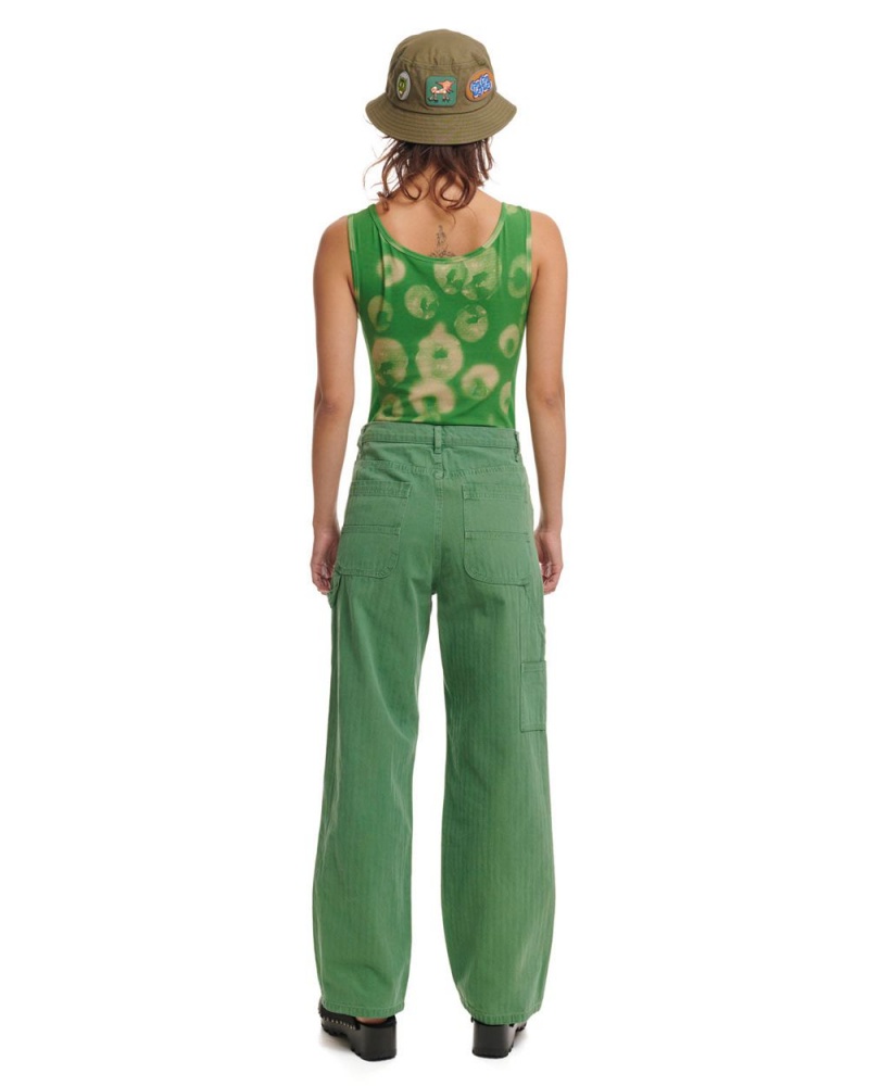 Green Brain Dead Sponge Dye Bodysuit | USA EQPB72906