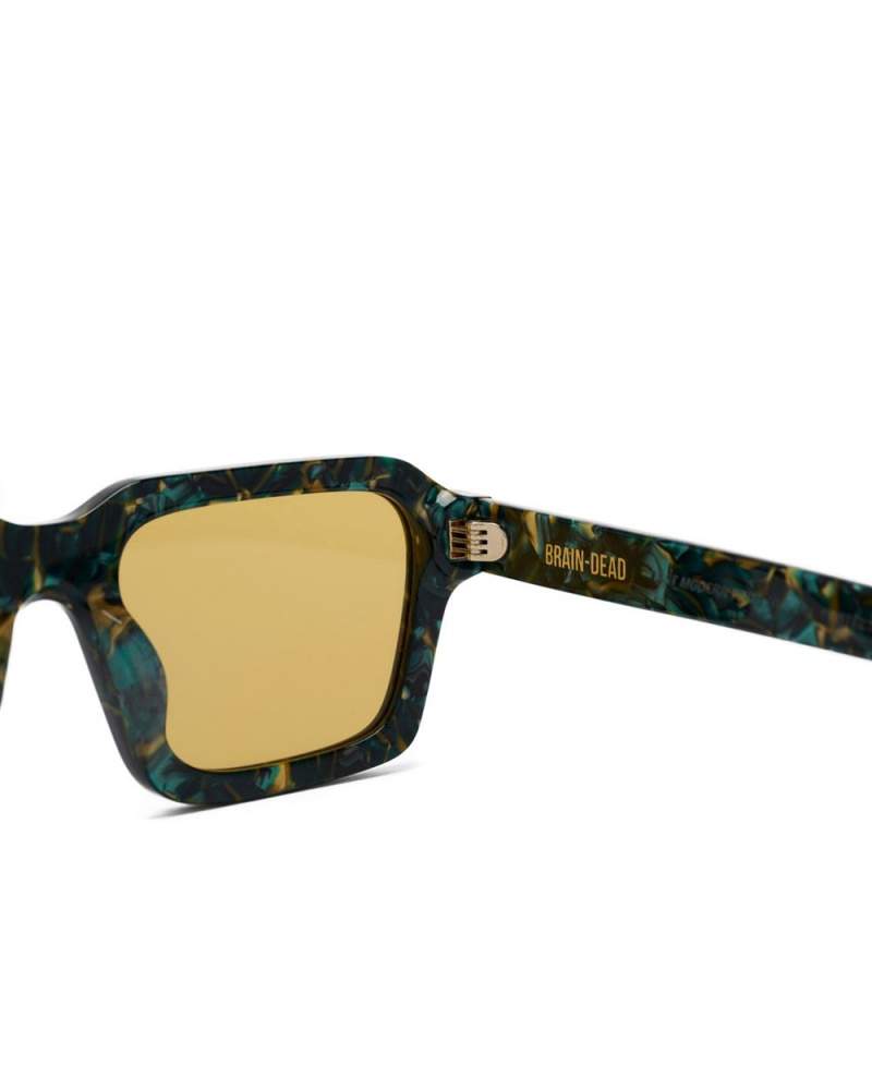 Green Brain Dead Staunton Post Modern Primitive Eye Protection Sunglasses | USA UJXB72940