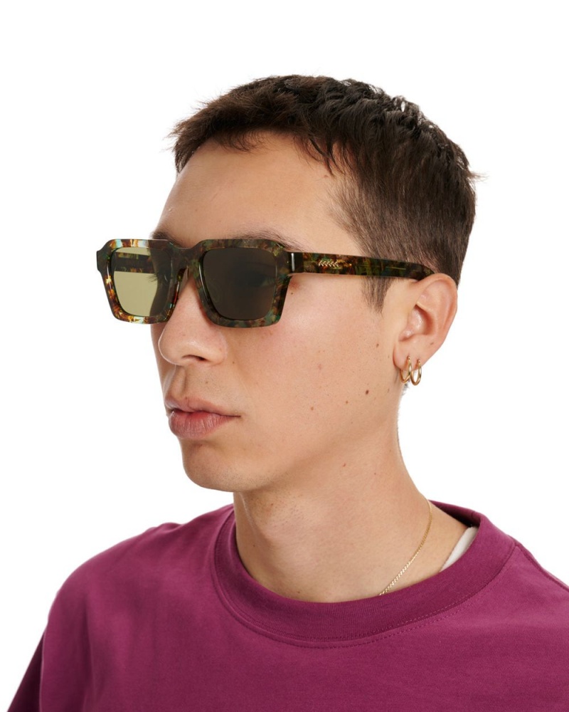 Green Brain Dead Staunton Post Modern Primitive Eye Protection Sunglasses | USA QZIO47516