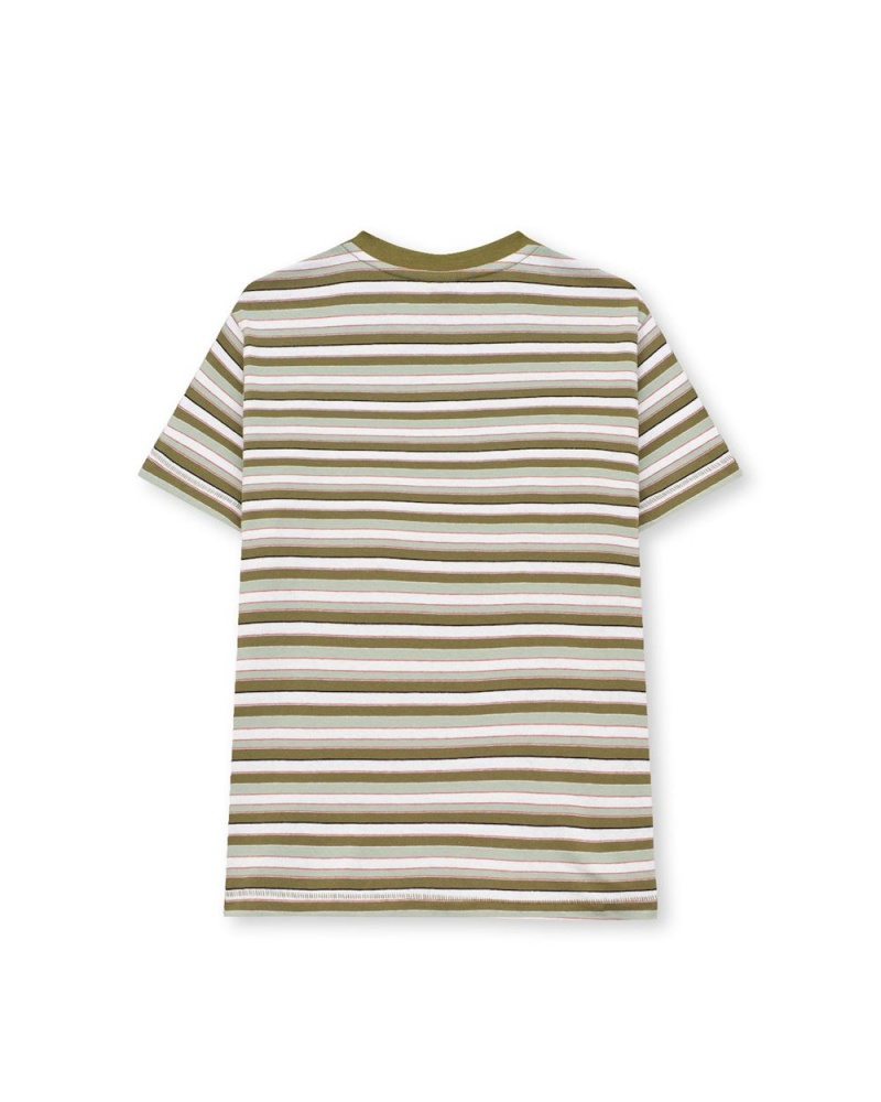 Green Brain Dead Striped Baby T-Shirt | USA LDYP23891