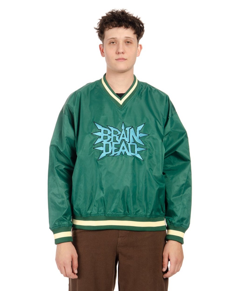 Green Brain Dead Swing Away Pull Over Jacket | USA QNLF35869