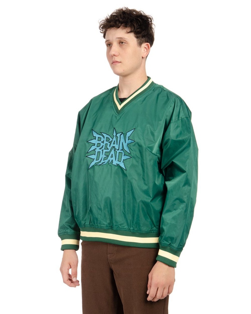 Green Brain Dead Swing Away Pull Over Jacket | USA QNLF35869