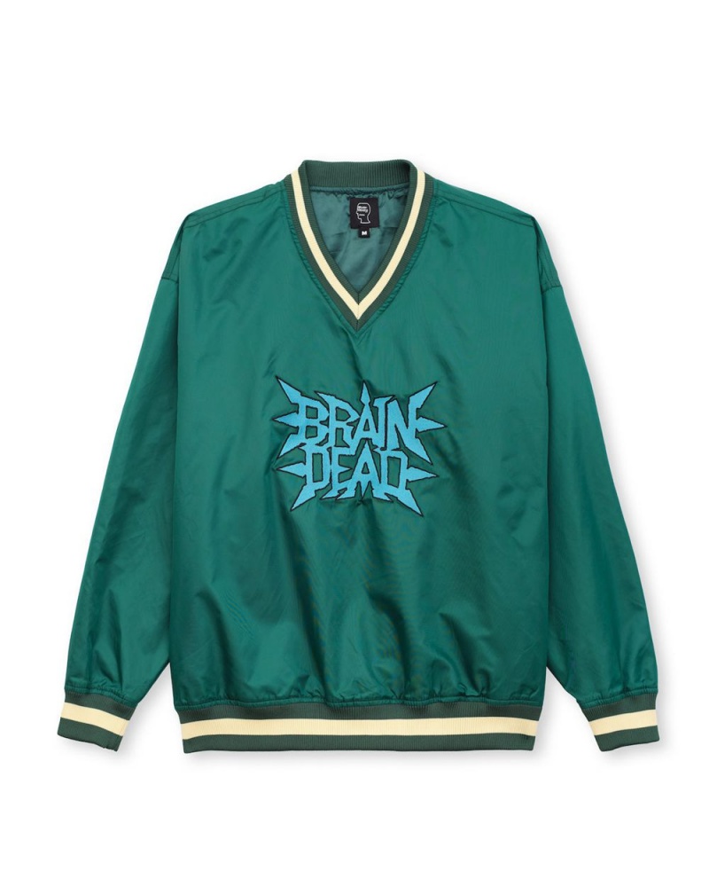 Green Brain Dead Swing Away Pull Over Jacket | USA QNLF35869