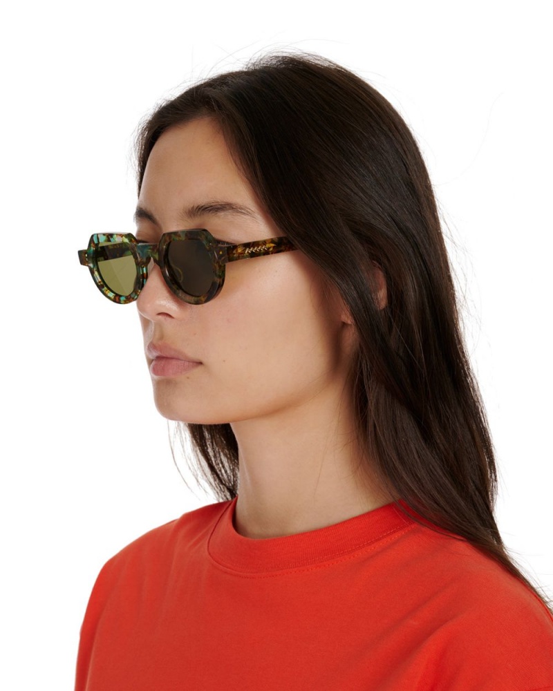 Green Brain Dead Tani Post Modern Primitive Eye Protection Sunglasses | USA AULV90836