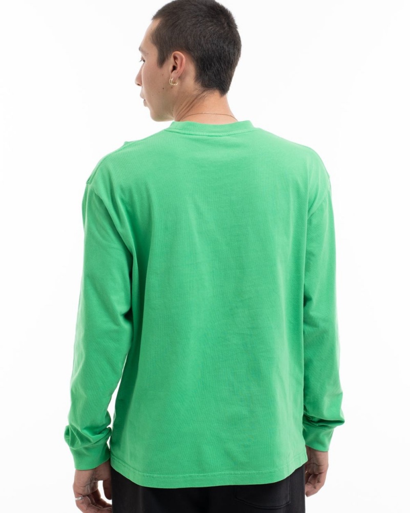 Green Brain Dead Tele Eyes Long Sleeve T-Shirt | USA ZDAN31827