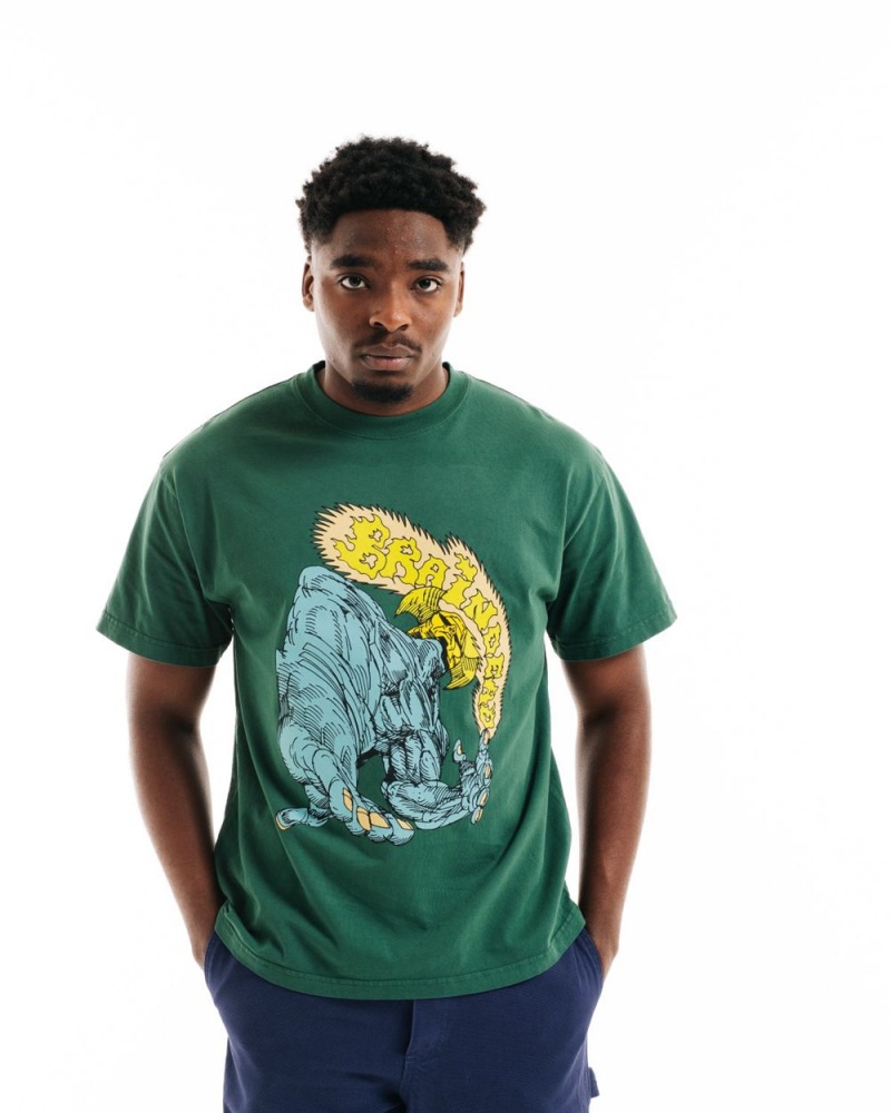 Green Brain Dead Twister T-Shirt | USA KPNQ90456