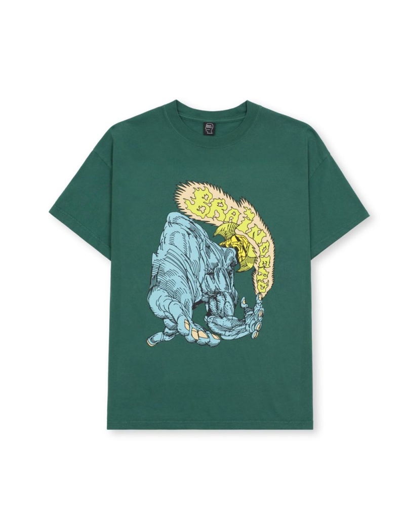 Green Brain Dead Twister T-Shirt | USA KPNQ90456