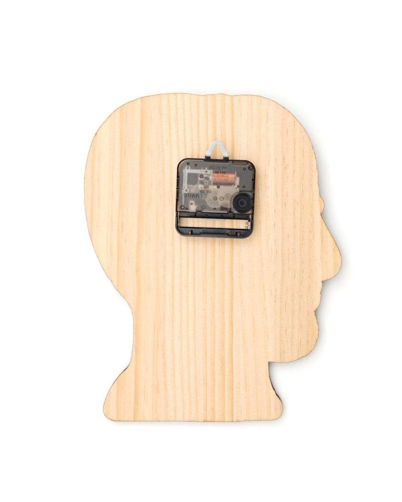 Green Brain Dead Wooden Logo Head Clock Homeware | USA BNHV05287