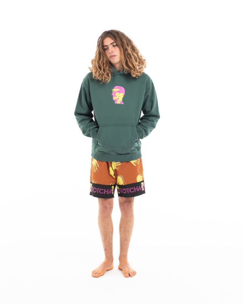 Green Brain Dead X Gotcha Sci-Fi Surf Sweatshirt Hoodie | USA NJIP40517