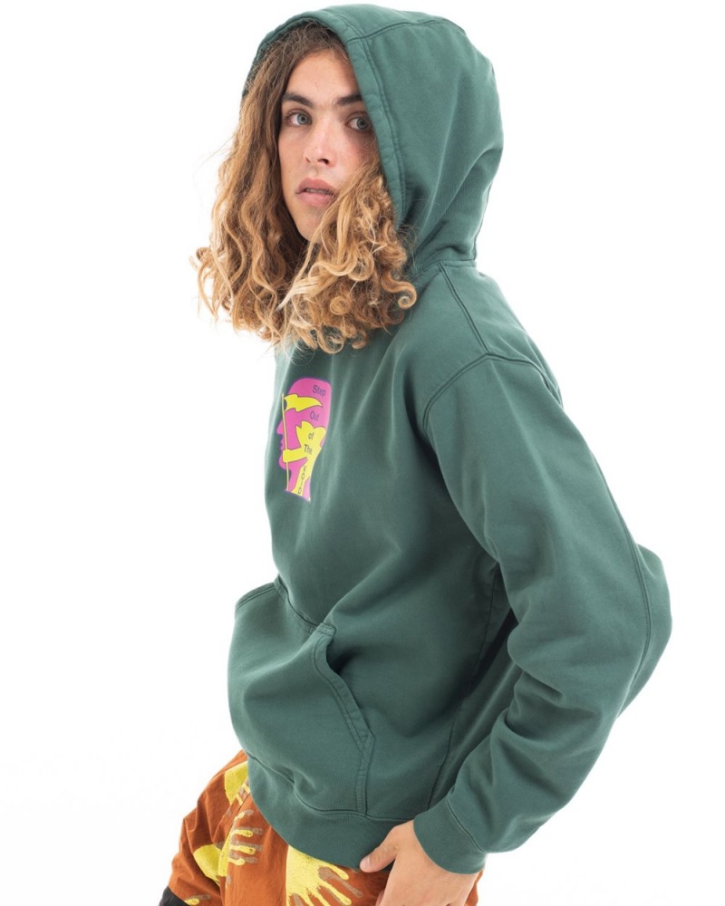 Green Brain Dead X Gotcha Sci-Fi Surf Sweatshirt Hoodie | USA NJIP40517