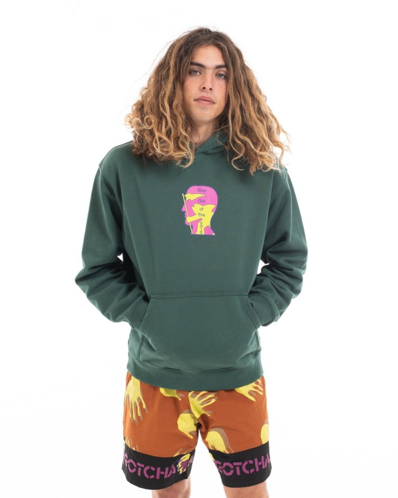 Green Brain Dead X Gotcha Sci-Fi Surf Sweatshirt Hoodie | USA NJIP40517