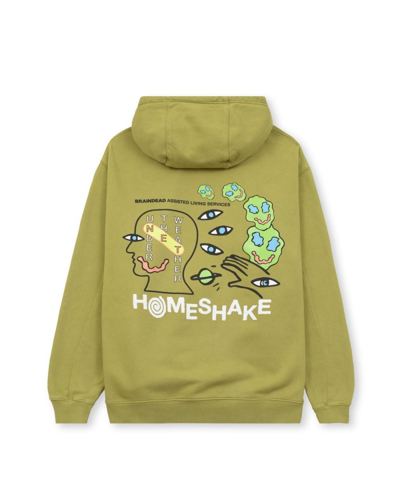 Green Brain Dead X Homeshake Under The Weather Hoodie | USA SQXP65809