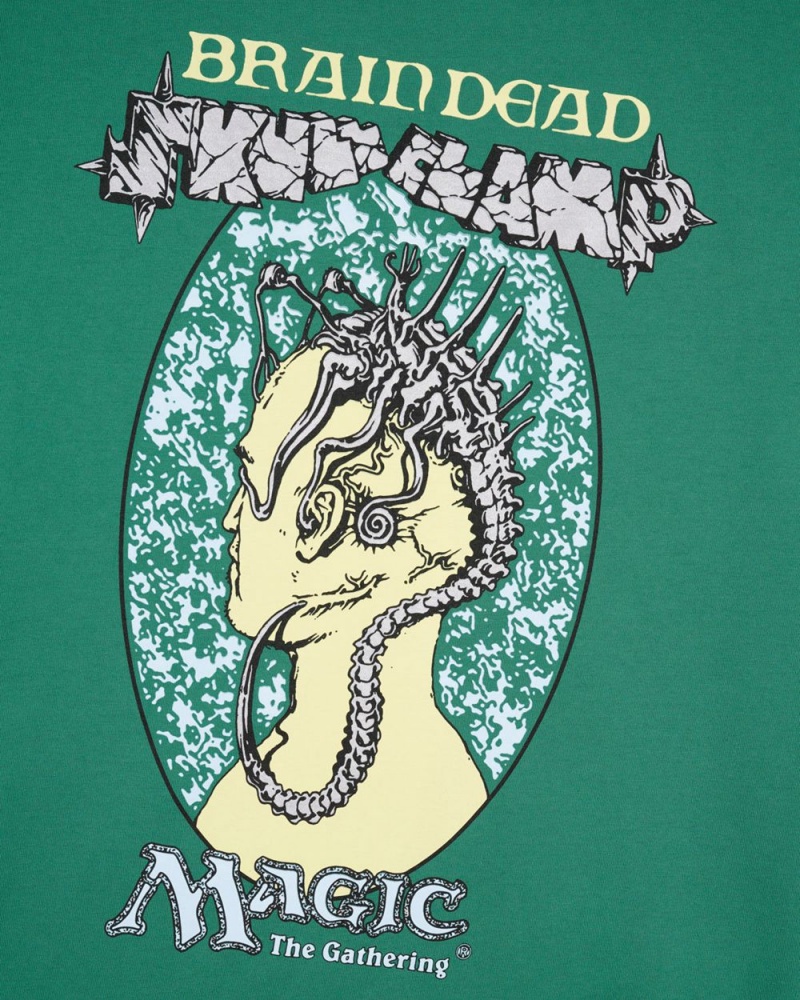 Green Brain Dead X Magic: The Gathering Skullclamp T-Shirt | USA LDWO95601