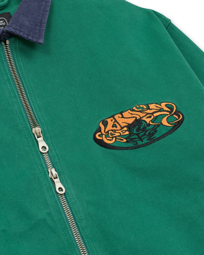 Green Brain Dead X Them Skate Team Jacket | USA UKBC80372