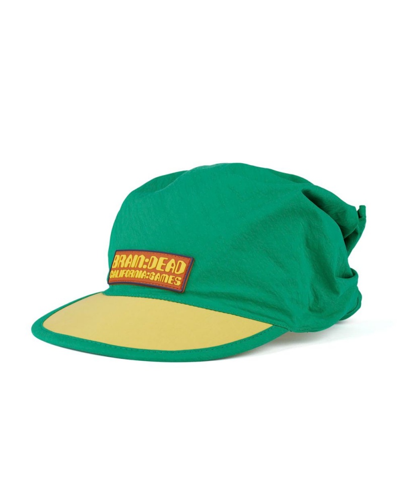 Green Yellow Brain Dead California Games Bandana Hat | USA XFBN35801