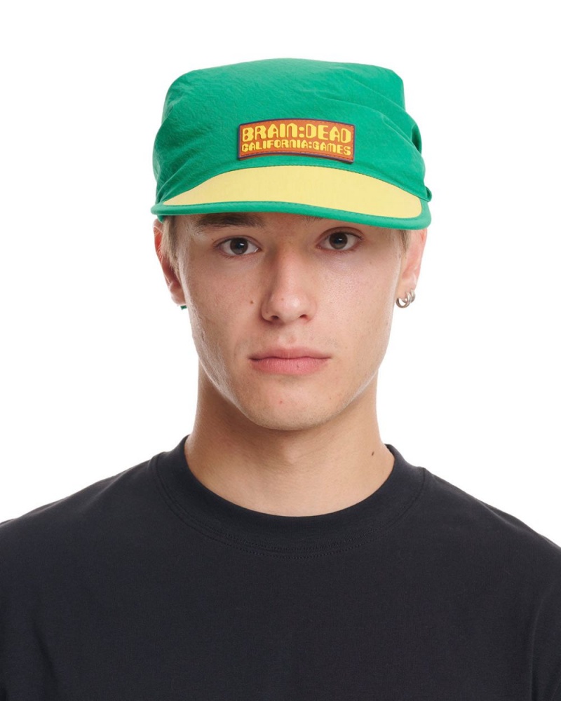 Green Yellow Brain Dead California Games Bandana Hat | USA XFBN35801