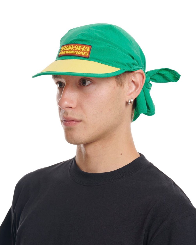 Green Yellow Brain Dead California Games Bandana Hat | USA XFBN35801