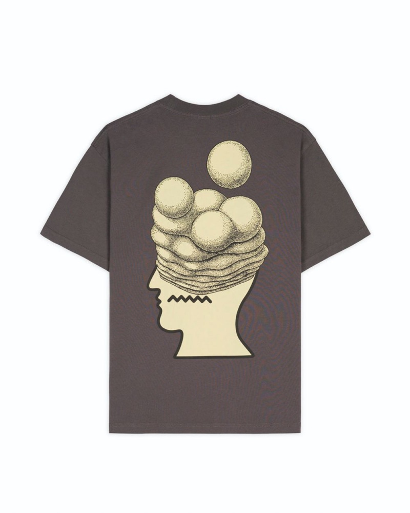 Grey Brain Dead Brain Growth T-Shirt | USA KLDS97023