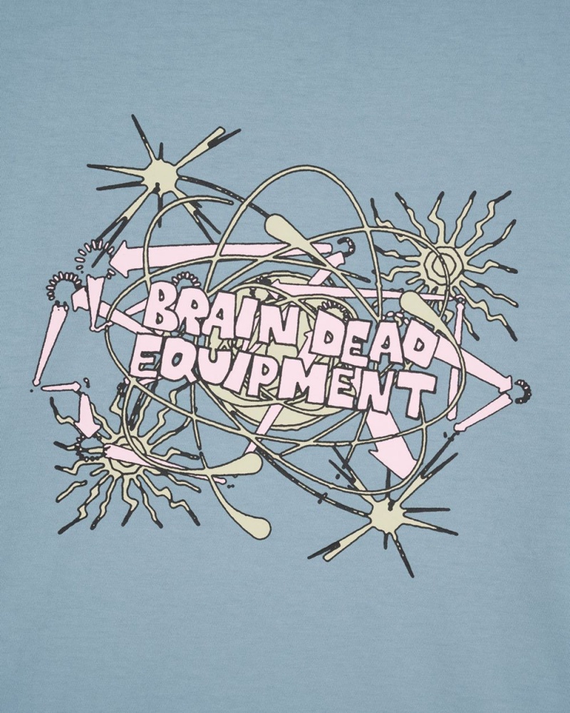 Grey Brain Dead Equipment Chaos T-Shirt | USA VKUC97380