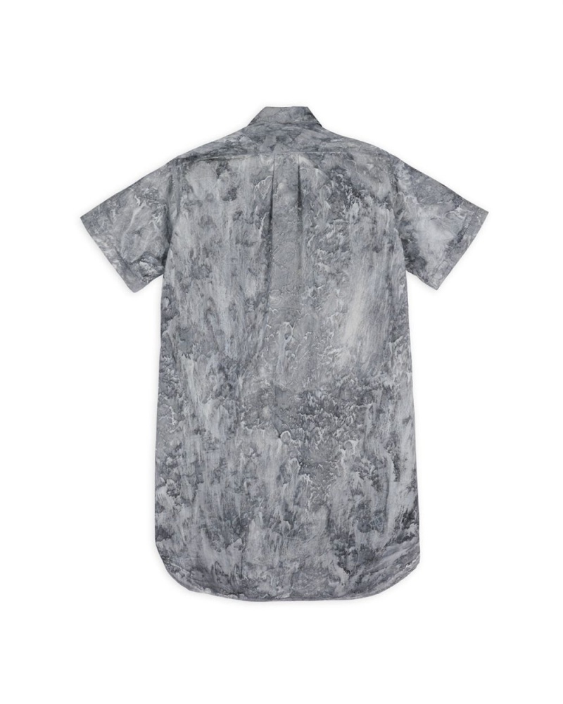 Grey Brain Dead Liquid Dye Utility Shirt Dress | USA VWBU73208