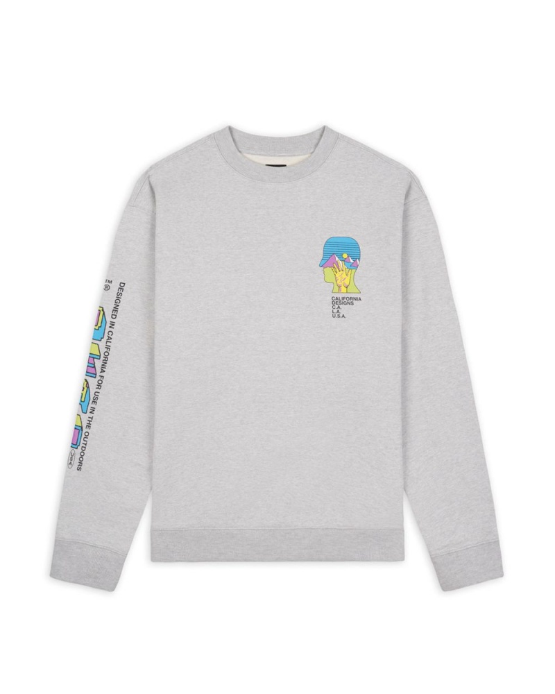 Grey Brain Dead X Invincible Building Blocks Crewneck Sweatshirt | USA IYVX27054