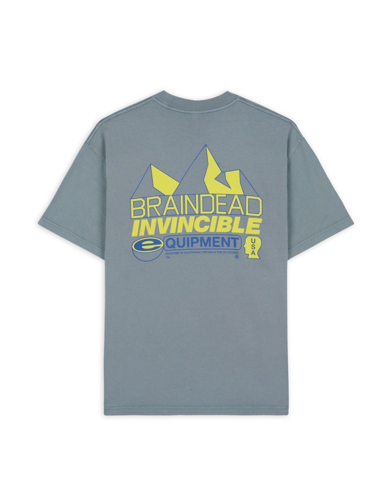 Grey Brain Dead X Invincible Equipment T-Shirt | USA BXOU05497