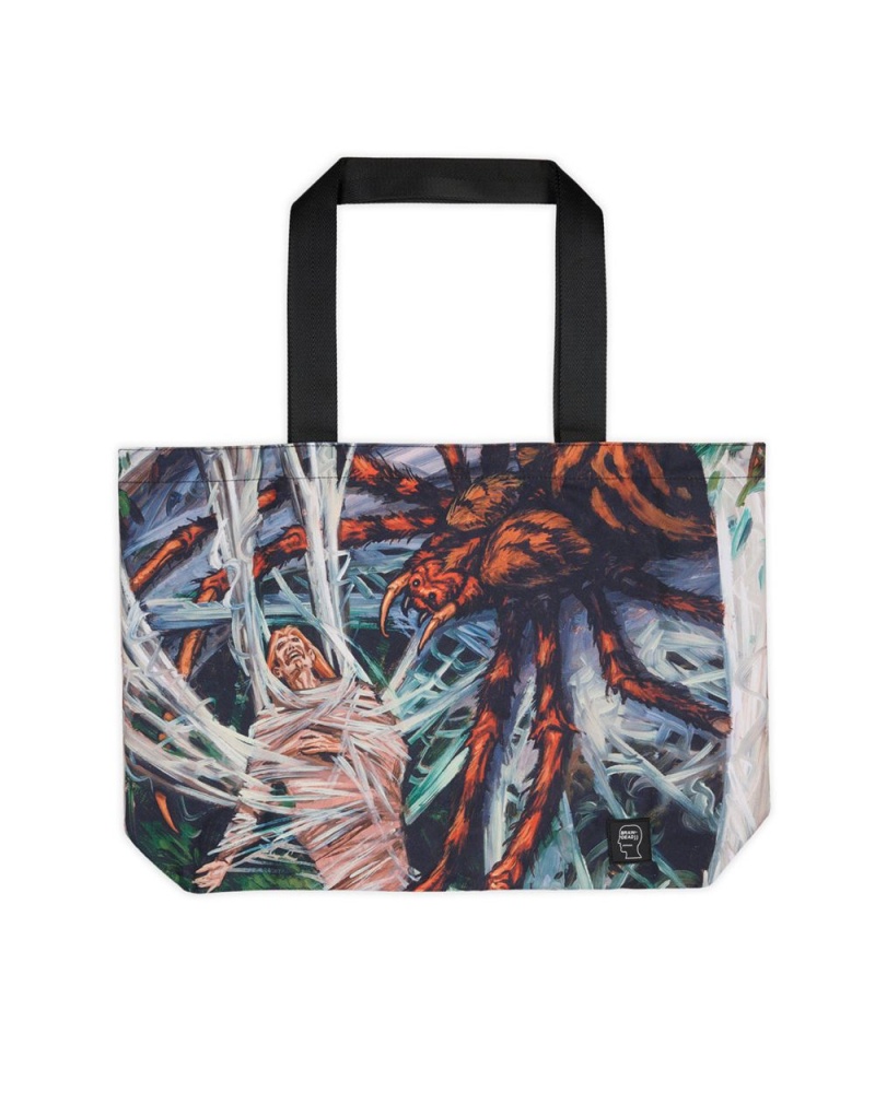 Grey Brown Brain Dead X Magic: The Gathering Hidden Spider Tote Bag | USA VCGO90475