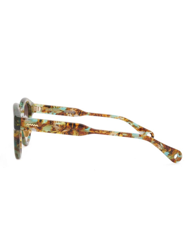 Grey Yellow Brain Dead Sugi Post Modern Primitive Eye Protection Sunglasses | USA IHMP08936