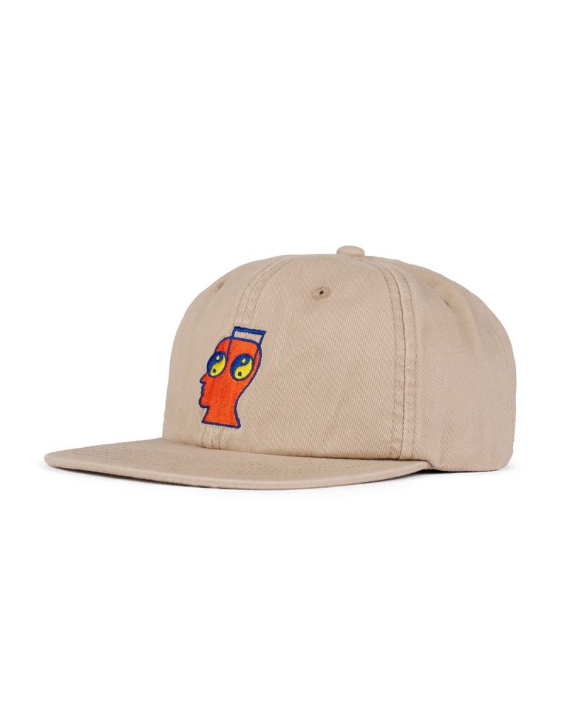 Khaki Brain Dead Brain Notes 6 Panel Hat | USA TRVD62570