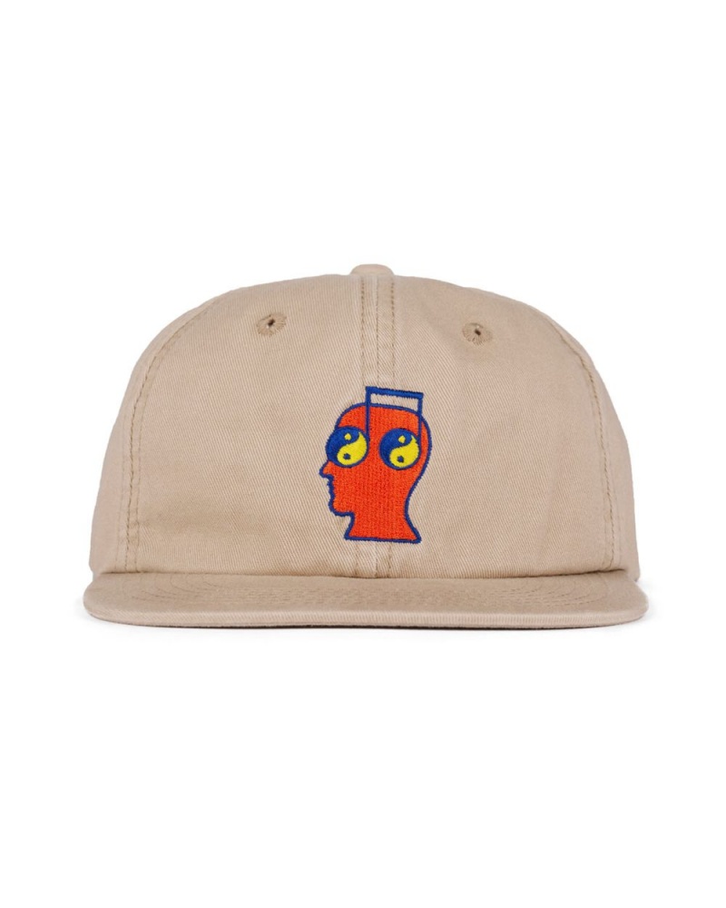 Khaki Brain Dead Brain Notes 6 Panel Hat | USA TRVD62570