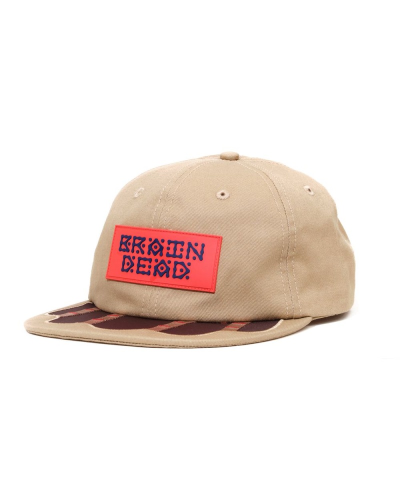 Khaki Brain Dead Ufo Twill Six Panel Hat | USA JBKQ09827