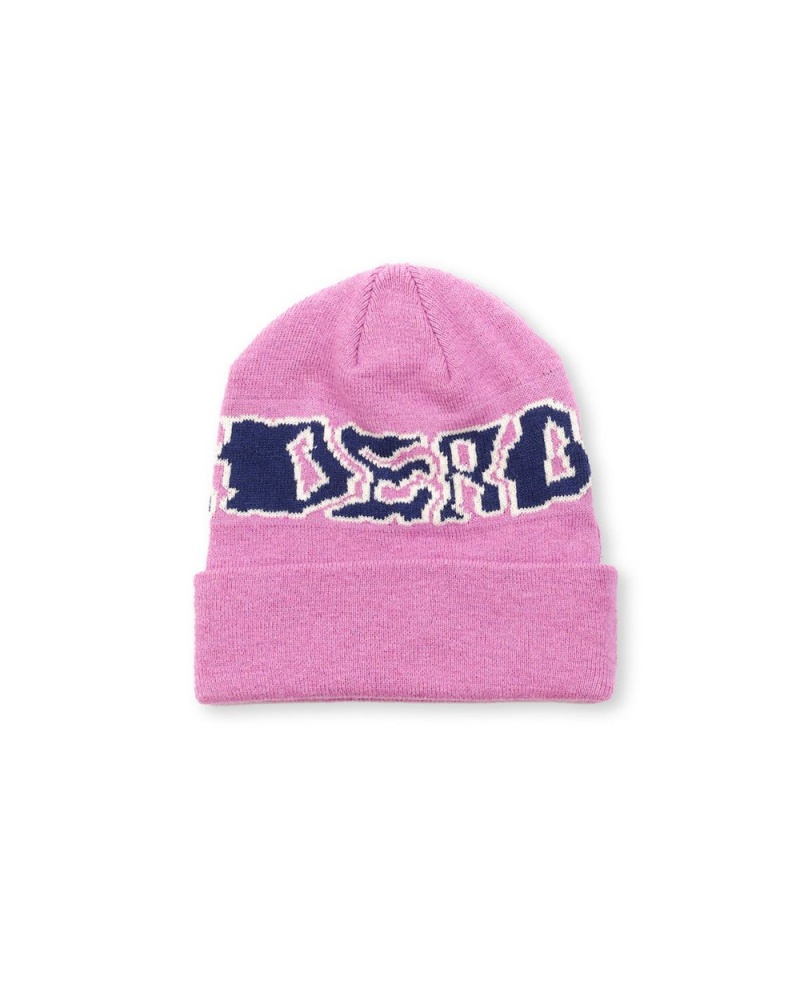 Lavender Brain Dead Prehistoric Logo Wool Beanie | USA XJYH51947