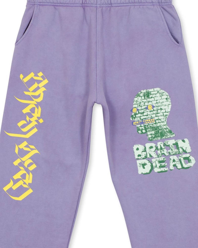 Lavender Brain Dead Stone Age Sweat Pant | USA ODJB43170