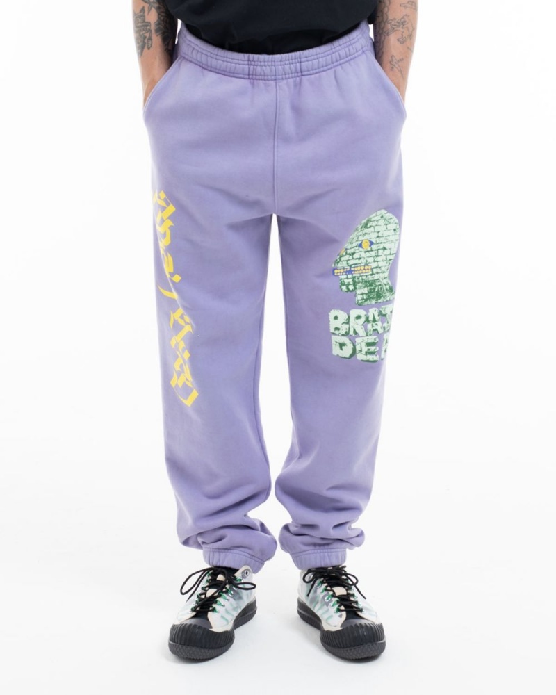 Lavender Brain Dead Stone Age Sweat Pant | USA ODJB43170