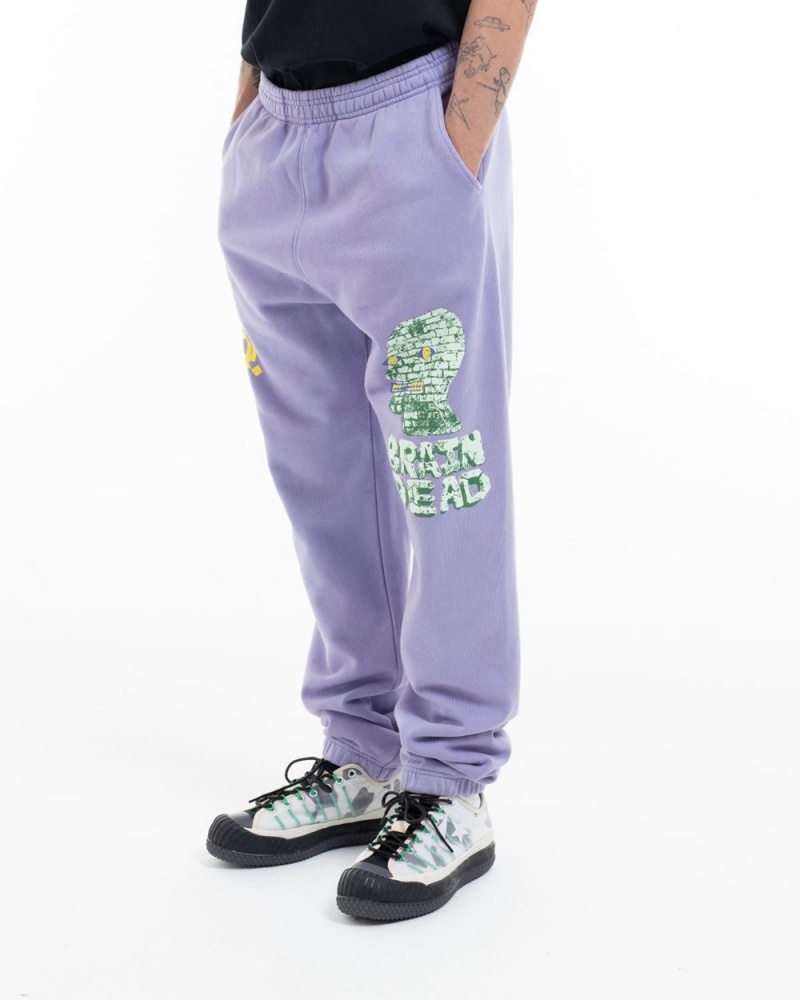 Lavender Brain Dead Stone Age Sweat Pant | USA ODJB43170