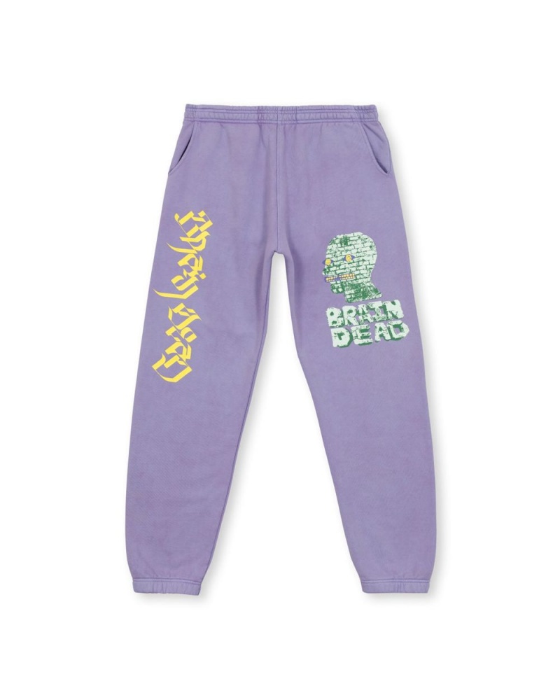 Lavender Brain Dead Stone Age Sweat Pant | USA ODJB43170