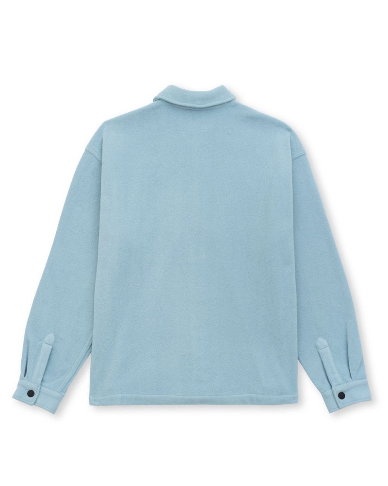 Light Blue Brain Dead Polar Fleece Climber Shirt | USA KHXB30591