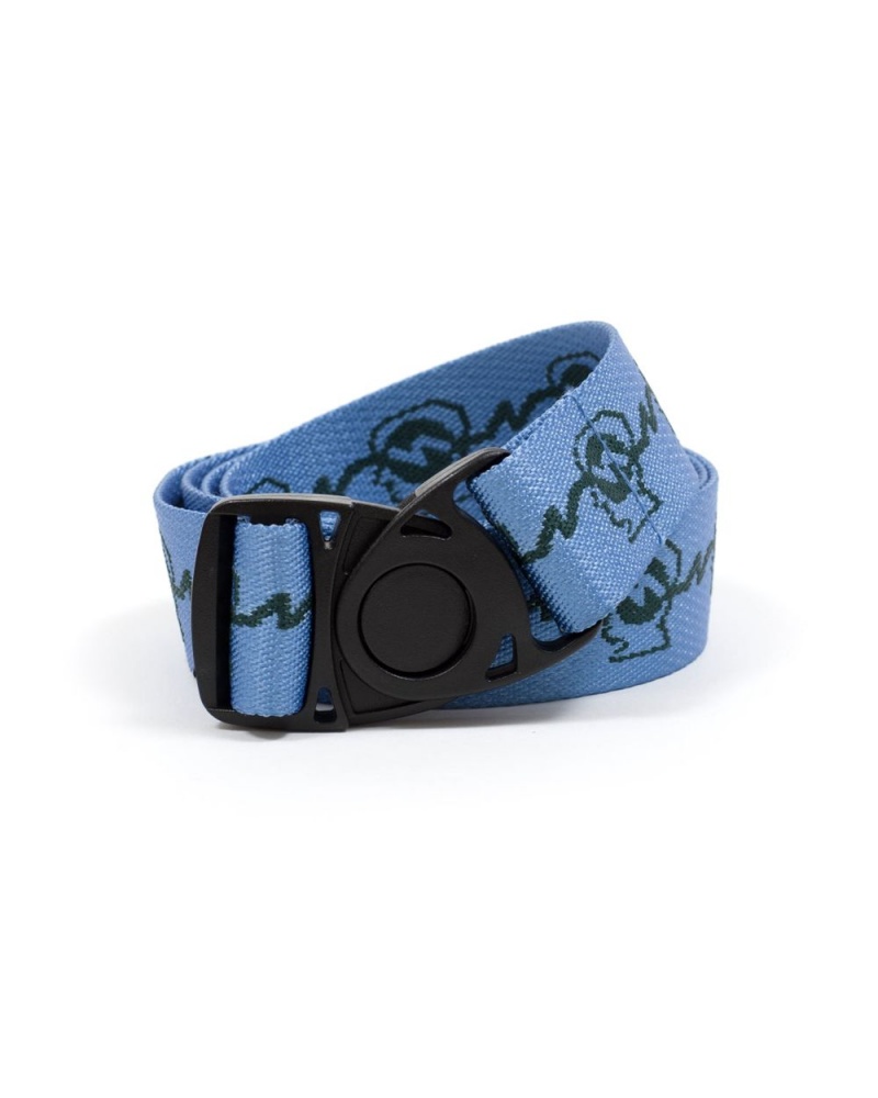 Light Blue Brain Dead Running Head Woven Belt | USA FSCW53702